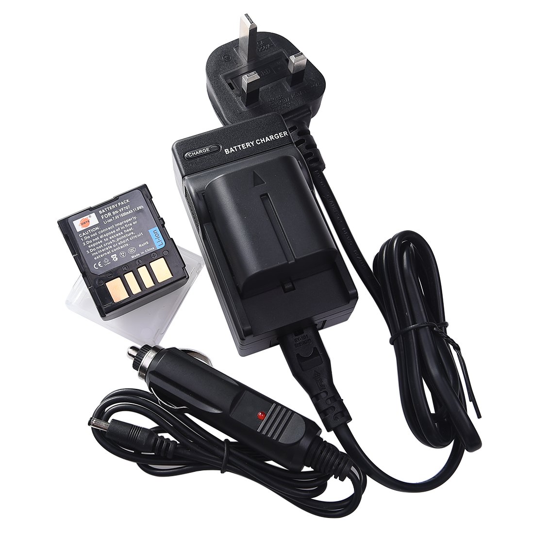 DSTE® 2x BN-VF707U Rechargeable Li-ion Battery + DC32U Travel and Car Charger Adapter for JVC GR-D29 GR-D239 GR-D240 GR-D244 GR-D245 GR-D246 GR-D247 GR-D250 GR-D253 GR-D270 GR-D271 GR-D275 GR-D290 GR-D293 GR-D295 GR-D320 GR-D325 GR-D328 GR-D329 GR-D338 GR-D340 GR-D345 GR-D350 GR-D351 GR-D360 GR-D370 GR-D371 GR-D375 GR-D390 GR-D393 GR-D395 GR-D396 GR-D450 GR-D570 GR-D640 GR-D645 Camera as JVC BN-VF707 BN-VF714