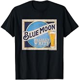 Coors Brewing Company Blue Moon Retro Big Chest Poster T-Shirt