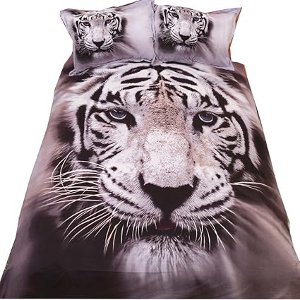 Amazon Com Esydream 3d Oil Painting White Tiger Design Boys