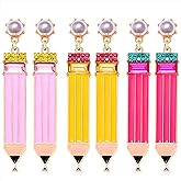 2/3 Pairs Pencil Earrings - Rhinestone Beaded Dangle Drop Earrings for Women - Colorful Teacher Appreciation Gift Set