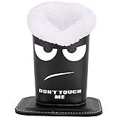 MoKo Eyeglasses Holder, Modern Velvet Plush Lined PU Leather Household Magnetic Holder Protective