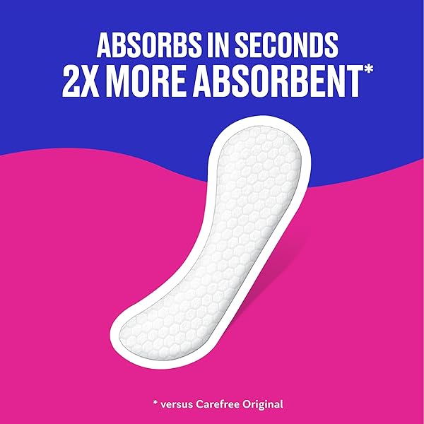 CAREFREE PANTY LINERS, REGULAR LINERS, WRAPPED, UNSCENTED, 54CT