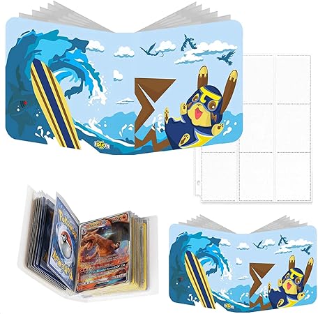 Amazon Totem World サーフィン ピカチュウ風 3リングバインダー 9ポケット25枚とミニバインダーコレクターアルバム ポケモンカード用 トレカ 通販