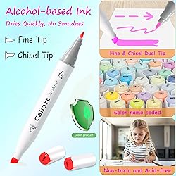 Caliart 41 Colors Dual Tip Art Markers Permanent