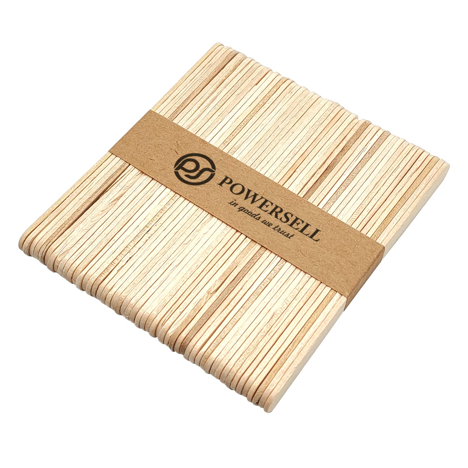 50PCS Natural Wooden Sticks Tongue Deaders Ice Cream Sticks Ice Ice Ice Sticks DIY Strips Creativity Decoration DIY Popsicle Waxing Woods Lollipop (NATURAL, LITTLE)