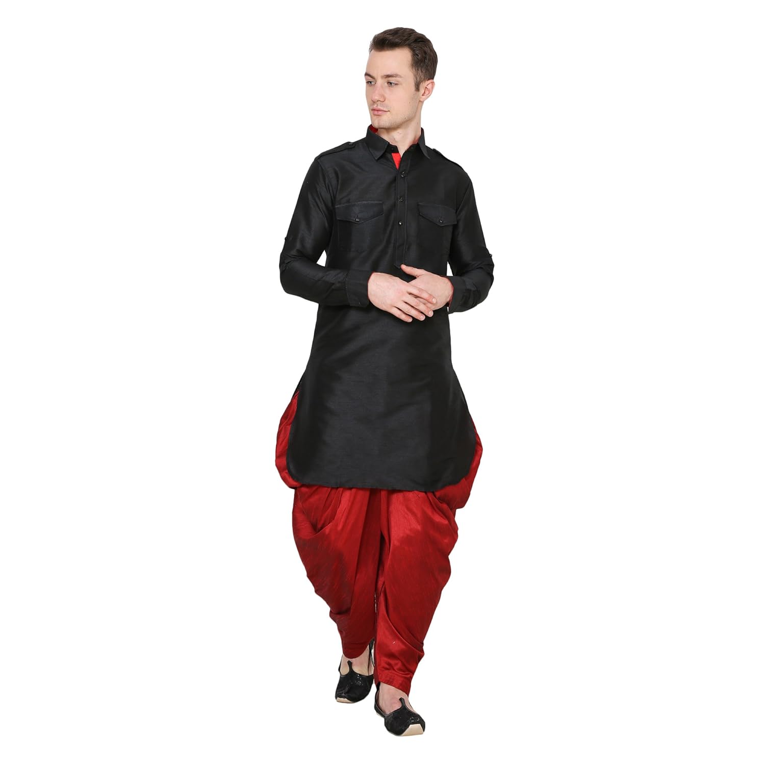 royal kurta men's kora silk kurta salwar set