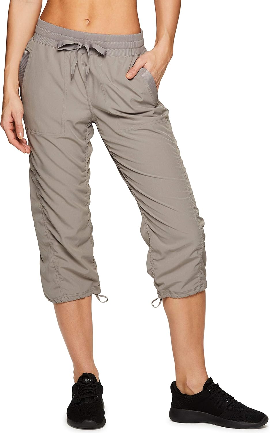 rbx active women's cargo lightweight woven capri pant