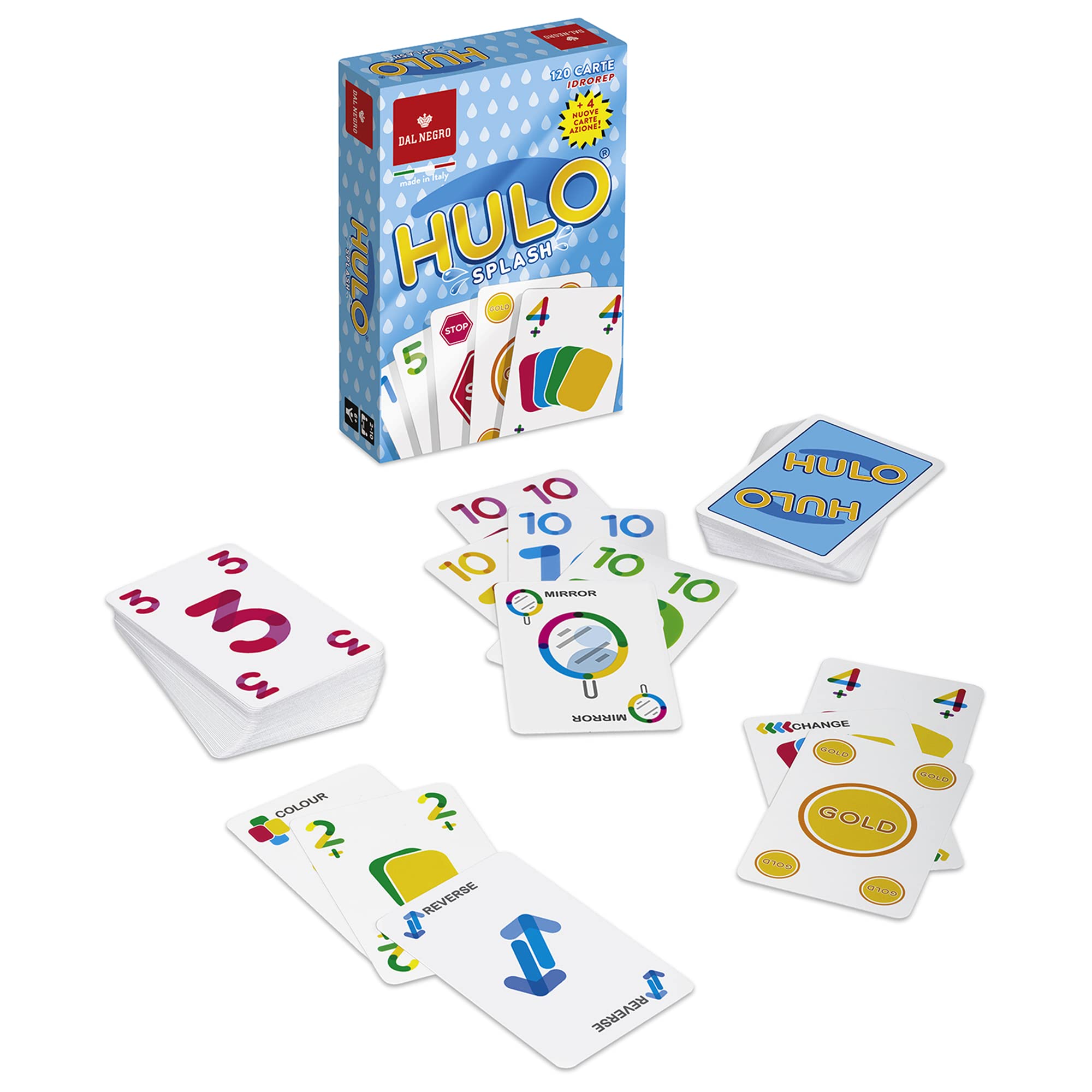 Dal Negro 57073 – Hulo Splash! Cardgame, Plastic Card