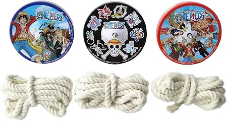 Amazon One Piece ワンピース ブリキコマ ひも付き 3種類セット 幼稚園 小学校低学年向け こま コマ ベーゴマ おもちゃ