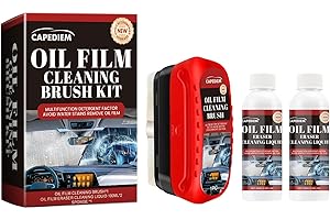 CAPEDIEM Automotive Oil Film Cleaning Brush for Car Windows, Glass Cleaning Board, Car Windshield Cleaner, Suitable for Windshield Glass Oil Film Remover (1, Red-black) (1, Red)