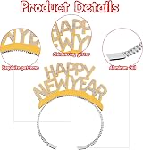 RUIYELE 18Pcs New Year Headbands Set - Glitter Tiara Hair Accessories view 3