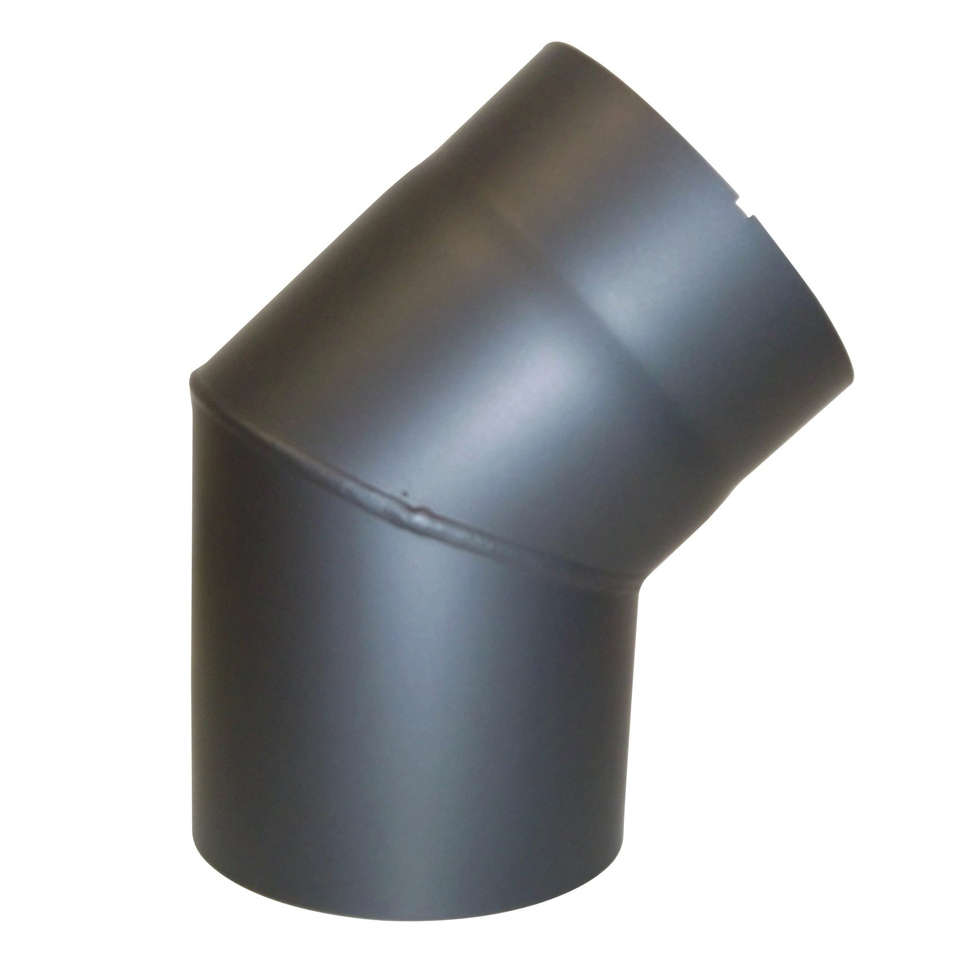 Kamino-Flam 45° Elbow Pipe Ø 150 mm, Steel Stove Pipe Elbow, Elbow Chimney Pipe with Heat Resistant Senotherm Coating, Single Wall Flue Elbow EN 1856-2 Standard, Cast Iron Grey