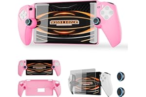 Coooudqs 3 in 1 Accessories Bundle for Playstation Portal. Incl. 1 x PS Portal Protective Case, 1 x HD Tempered Screen Protector and 2 x Thumb Grip Caps for PS5 Portal Remote Player