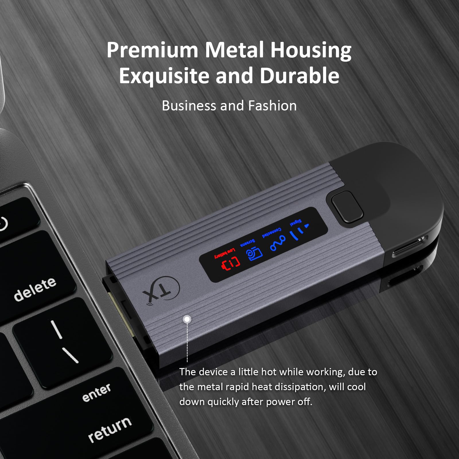 Wireless HDMI Transmitter and Receiver 4K – Plug & Play HDMI Wireless Extender with Metal Housing & LED Display, HDMI Transmitter and Receiver for Streaming Video from Laptop to TV/Monitor