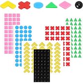 Bump Dots for Visually Impaired 250PCS Combo Pack, Assorted Sizes Braille Stickers, Low Vision Aids Adhesive Bump Dots Raised Tactile Stickers for Blind, Elderly (Black, Red, Green, Yellow, Blue)