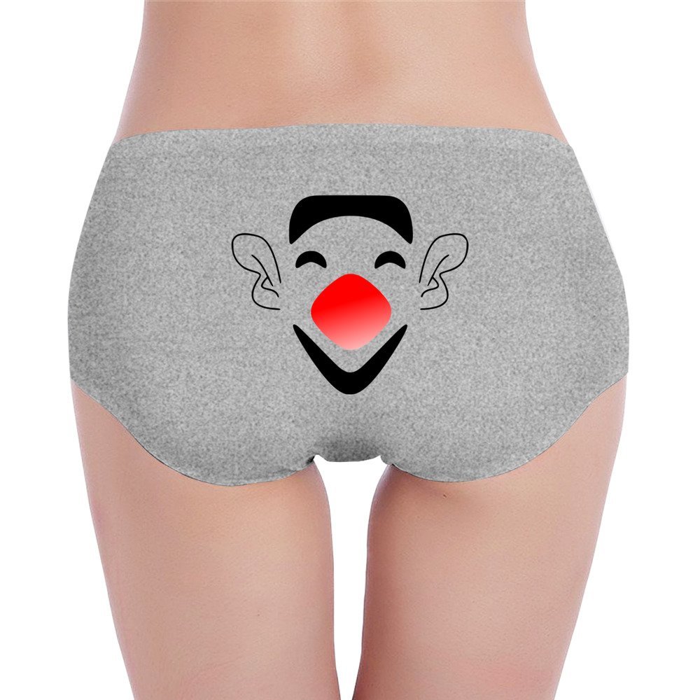Women's Geek Cartoon Clown Face Low-Cut Cotton Underwear