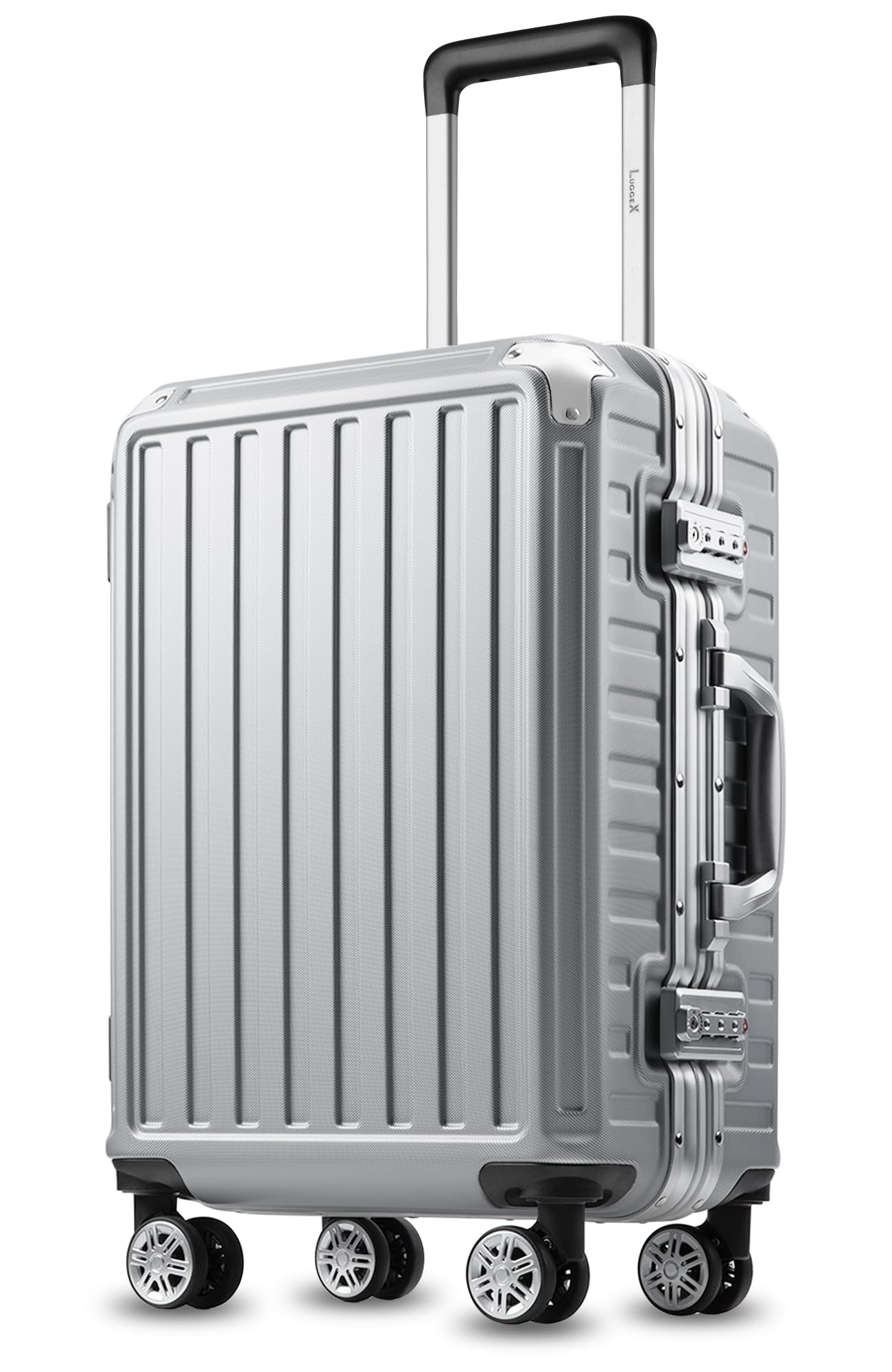 20-inch Silver Carry-On Hardcase Roller Luggage