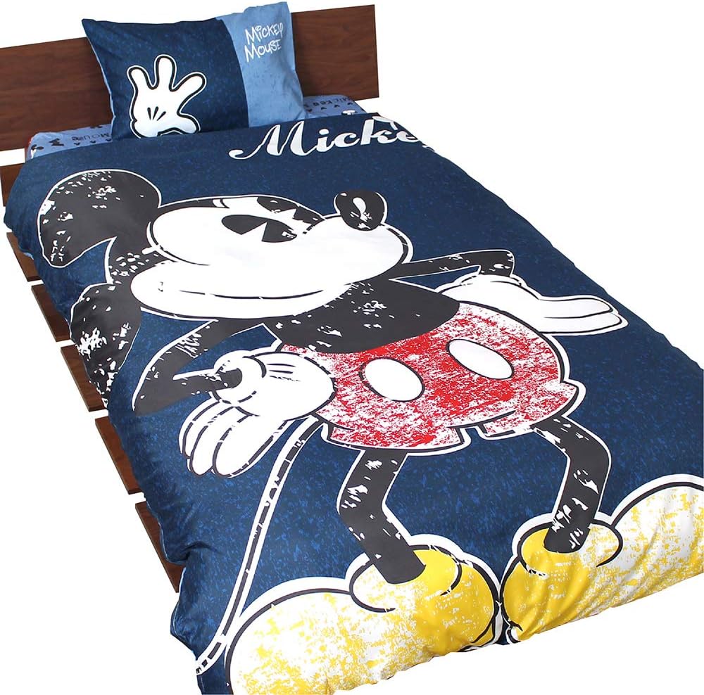 Amazon ディズニー ミッキー 掛け布団カバー 布団カバー シングル 150 210cm ポリエステル ネイビー 掛けふとんカバー オンライン通販