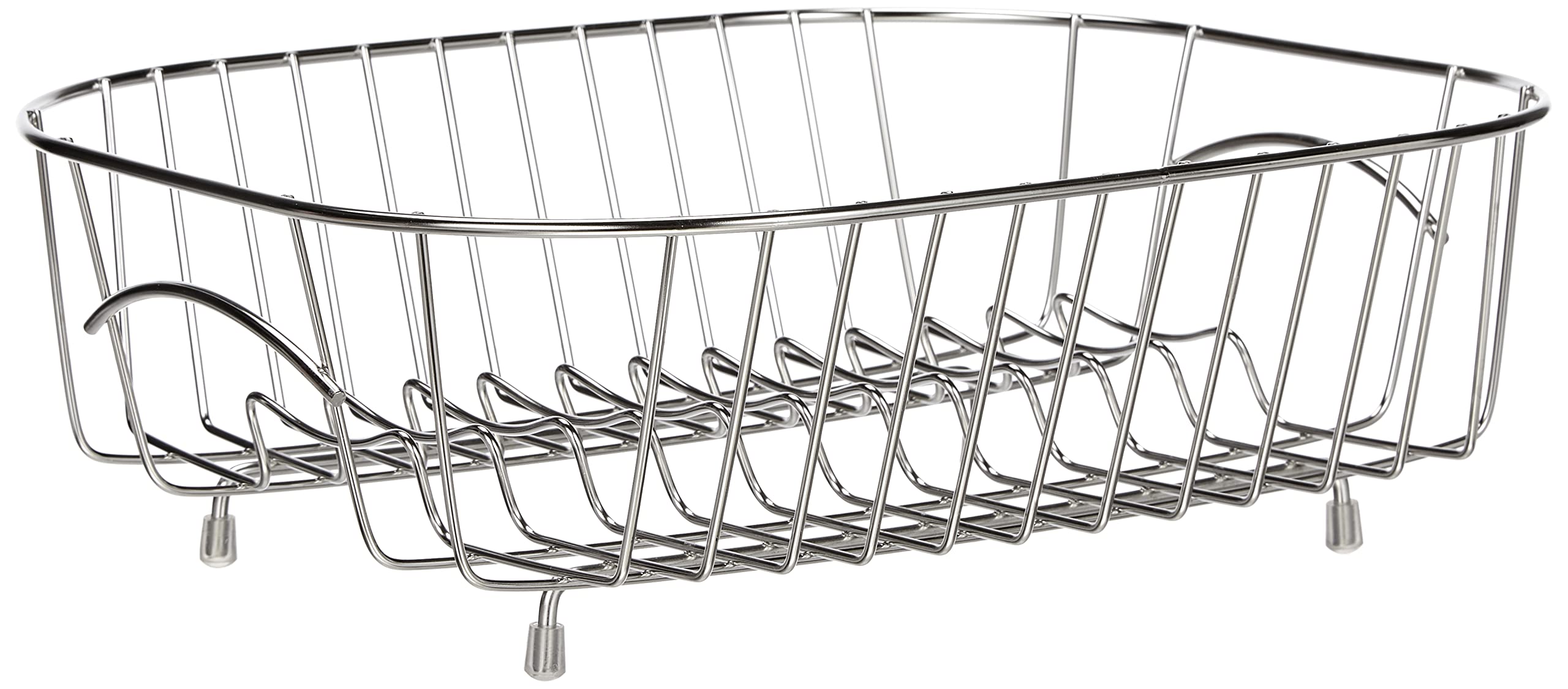 Delfinware 3951SS Stainless SteelPlate Sink Basket, Steel, Silver