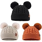 PESAAT Warm Toddler Girl Beanie Knit Winter Hats for Kids Twist Baby Boys Girls Hat 1-4 Years