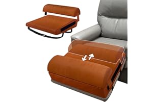Recliner Leg Rest Cushion, Adjustable Wedge & Semi-Cylinder Foot Pillow with Straps, Removable Foot Rest Extender to Elevate 