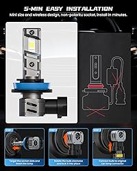 FRANXI H11 Bulbs Fog Lights, H8 H9 H16 Lights 60W