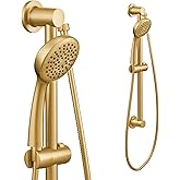 Moen Eco Performance Single Function Handheld Showerhead, 24 Inch Slide Bar, Brushed Gold Finish, 3868EPBG