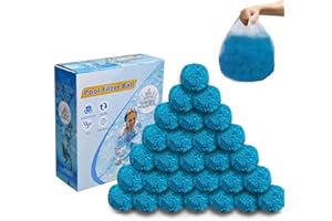 KBJALQ Pool Filter Balls,Filter Balls for Sand Filter,Blue Reusable Eco-Friendly Sand Filter Balls Equals Pool Filter Sand (1.5 Lbs,Blue)
