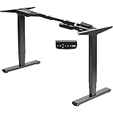 VIVO Electric Dual Motor Stand Up Desk Frame for 40 to 84 inch Table Tops, Frame Only, 3 Stage Height Adjustable DIY Workstat