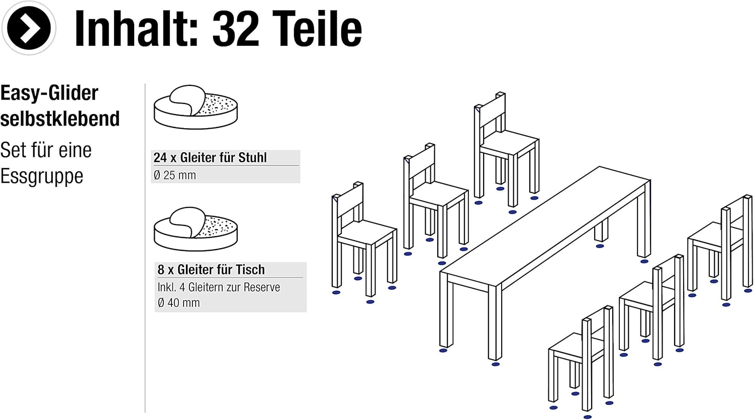 Werkzeyt Easyglider Assortment, PTFE Sliding Surface, for Easy Moving Heavy Furniture Universal Furniture Glider Set - Image 4