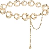 BAOKELAN Chain Belts for Women Metal Waist Chain Chunky Belly Chain for Dresses