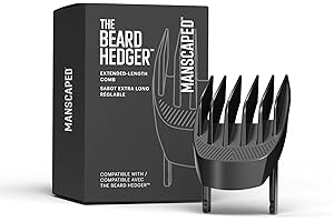 MANSCAPED® The Beard Hedger® Extended-Length Adjustable Comb Attachment – Beard Trimmer Guide for Long Beards, 10.5mm–20mm Le