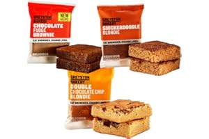 Greyston Bakery Brownie 3 Flavors Chocolate Fudge, Double Chocolate Chip Blondie, Snickerdoodle Blondie It's a Party! Party Pack 24 Pieces