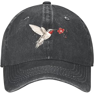 Hummingbird Vintage Washed Cotton Dad Hat Adjustable Cap for Men Women Gift