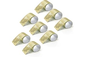 LONGKING 3776 Pieces Self-Adhesive Mirror Tiles, Square Mirror Stickers Mosaic Tiles, Glass DIY Craft Decoration, Disco Ball Tiles(Gold)