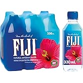 FIJI Natural Artesian Water 330 mL / 11.15 Fl Ounce Bottle (Pack of 6) | 100% Natural Electrolytes, 100% Recylced Plastic, Water Case, Agua