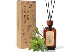 LA BELLEFÉE Reed Diffuser Eucalyptus & Sage, Reed Diffuser Set with 6 Reed Diffuser Sticks, Long Lasting Reed Diffuser for Home Decor, Bathroom Decor, Living Room Decor, Shelf, 4.1oz Fragrance Oil