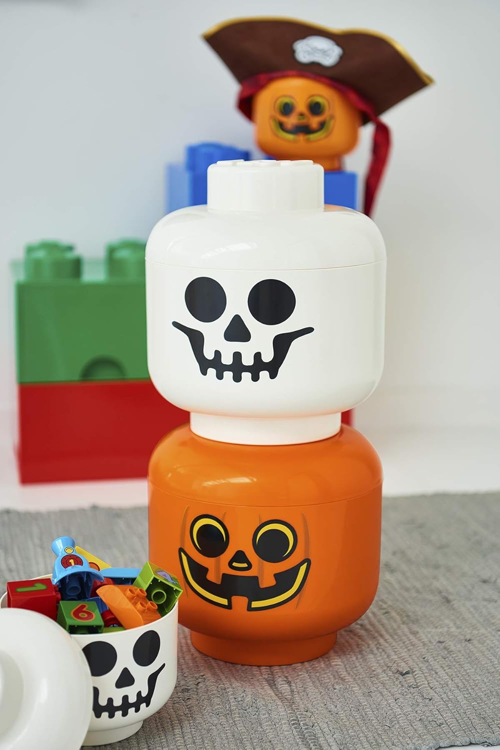 lego pumpkin storage head