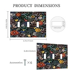 Sghxwp Vintage Colorful Flower Boho Floral Rustic