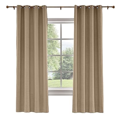 Amazon Com Prim Blackout Linen Curtains Room Darkening Room