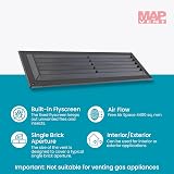 Map Louvre Vent Cover 9 x 3 Plastic Louvre with Mosquito Net Dark Brown view 2