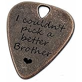 JUPPE Birthday Gifts For Brother, I Cloudn't Pick A Better Brother Guitar Picks, Bronze Music Gifts For Brother (I Cloudn't Pick A Better Brother)