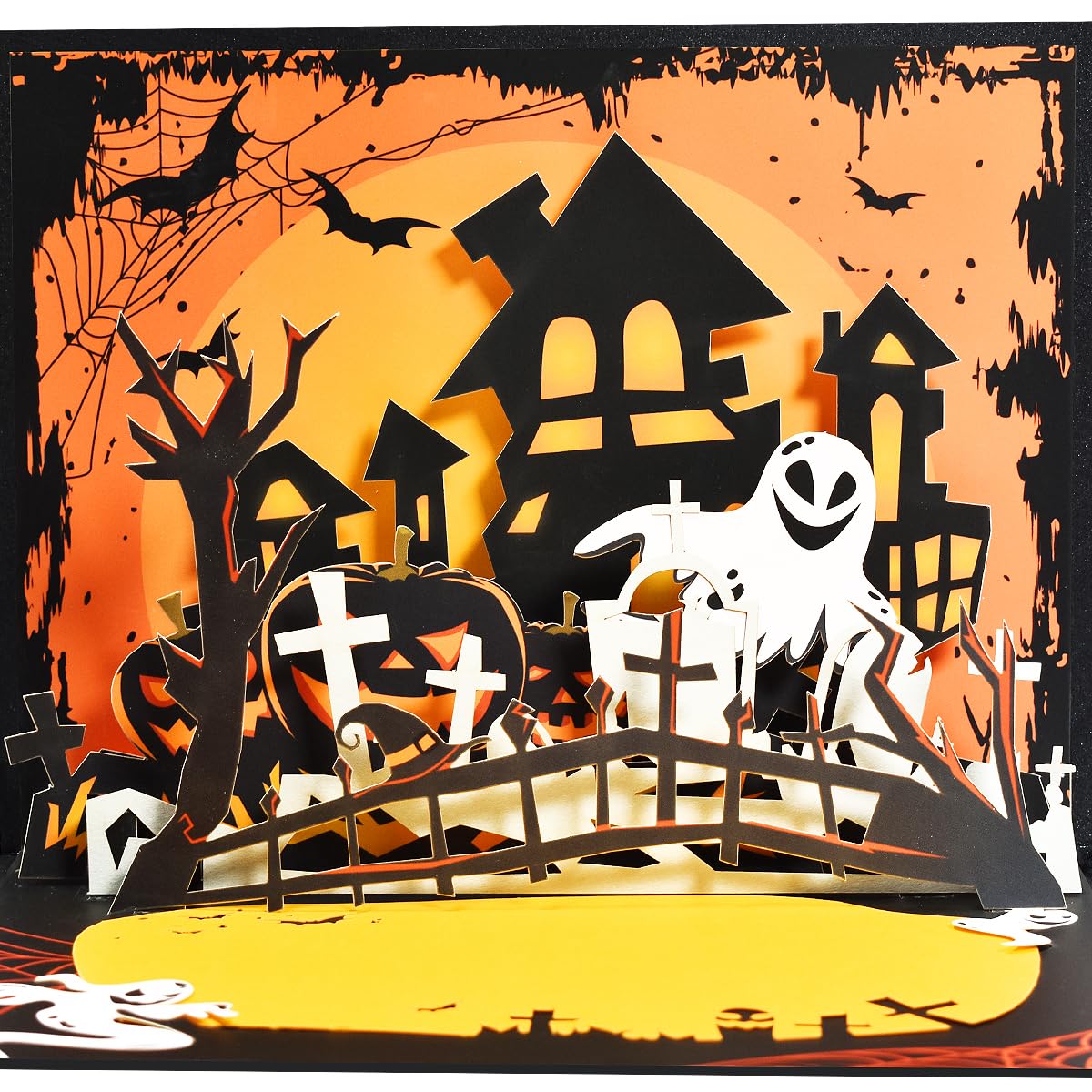 CNLITIHEKA Haunted House Halloween Cards, Pop Up Halloween Card, Happy Halloween Cards, Envelope Included.