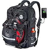 Goldfire Motorcycle Helmet Backpack Waterproof Large Capacity Hiking Backpack Military Tactical Bag Snowmobile Cycling Rechargeable Helmet Bag With USB Port