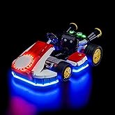 LocoLee Light kit Compatible with Lego 72037 Mario Kart – Mario & Standard Kart - No Model Only Light, LED Lighting Accessories Compatible with Lego 72037 (Standard Version)