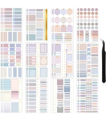 Planner Stickers Monolike Wow Sticker Set - 6 Mini Square Stickers With ...
