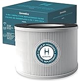 Homedics 3-in-1 HEPA-Type Replacement Filter for AP-H400 – H13 HEPA, Activated Carbon & Prefilter – Captures Allergens, Dust, Smoke, Odors, VOCs – Lasts 12 Months – AP-H400FL
