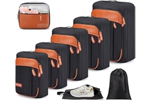 BAGPARKK 8 Set Packing Cubes for Travel, Lightweight Vacation Travel Essentials, Travel Accessories for Suitcase Organizer Bags Set