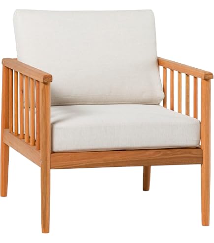 Amazon.com : Walker Edison Dekian Modern Solid Eucalyptus Outdoor