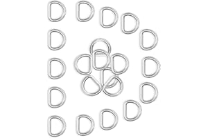 BEYOURD 5/8 inch Metal D Ring, Heavy Duty Stainless-Steel Dee Rings, Welded Solid for Dog Collars, Backpacks, Webbing Straps
